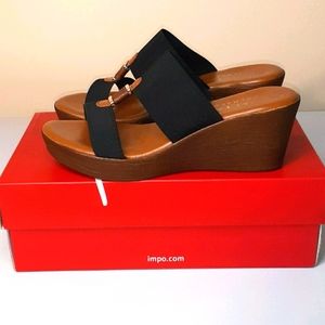 Italian Shoe Maker Wedge Slides. Size 8